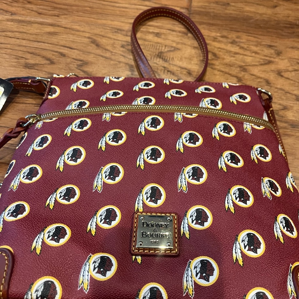 Dooney & Bourke Maroon Patterned Crossbody Washington Redskins